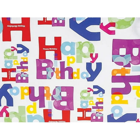 Pack Of 1, Another Birthday 24" X 417' Roll Gift Wrap For 175 -200 Gifts Made In USA