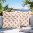 thumbnail image 3 of Throw Pillow Covers 16x16 Inch Set of 2, Orange Beach Starfish Waterproof Outdoor Pillow Covers, Summer Ocean Nautical Coastal Decorative Cushion Pillowcases for Couch, Sofa, Bed, Garden, Patio, 3 of 9