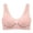 Hot Pink, variant on Women's Lace Bra, Front Button Opening T-Shirt Bras Wirefree Daily Bra Comfortable Breathable Skin Care Everyday Bra