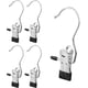 thumbnail image 1 of Ganchos de acero inoxidable para ropa, 7 unidades, antideslizantes, portátiles, para colgar ropa (negro), 1 of 5