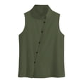 thumbnail image 5 of Button Down Tank Tops for Women Cotton High Neck Sleeveless Camisole Loose Fit Fashion Trendy Cami Dressy Casual Blouse Tops Going Out Tops 2026 Summer Beach Vacation Outfits, 5 of 7