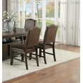 thumbnail image 4 of Kitchen Dining Room Rustic Espresso Faux Leather 2pcs Dining Chairs Upholstered Cushions Seat Back, 4 of 7