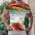 thumbnail image 2 of toraway Chemises pour Hommes Graphiques Anime Vêtements d'Été pour Hommes Simple Personnalité Mode Décontractée Hawaïenne Petit Imprimé Coton Col Rond Manches Courtes T-Shirt Chemise S, 2 of 4