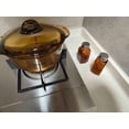thumbnail image 5 of Kerixi Retro Glass Salt and Pepper Shakers Amber, 5 of 6
