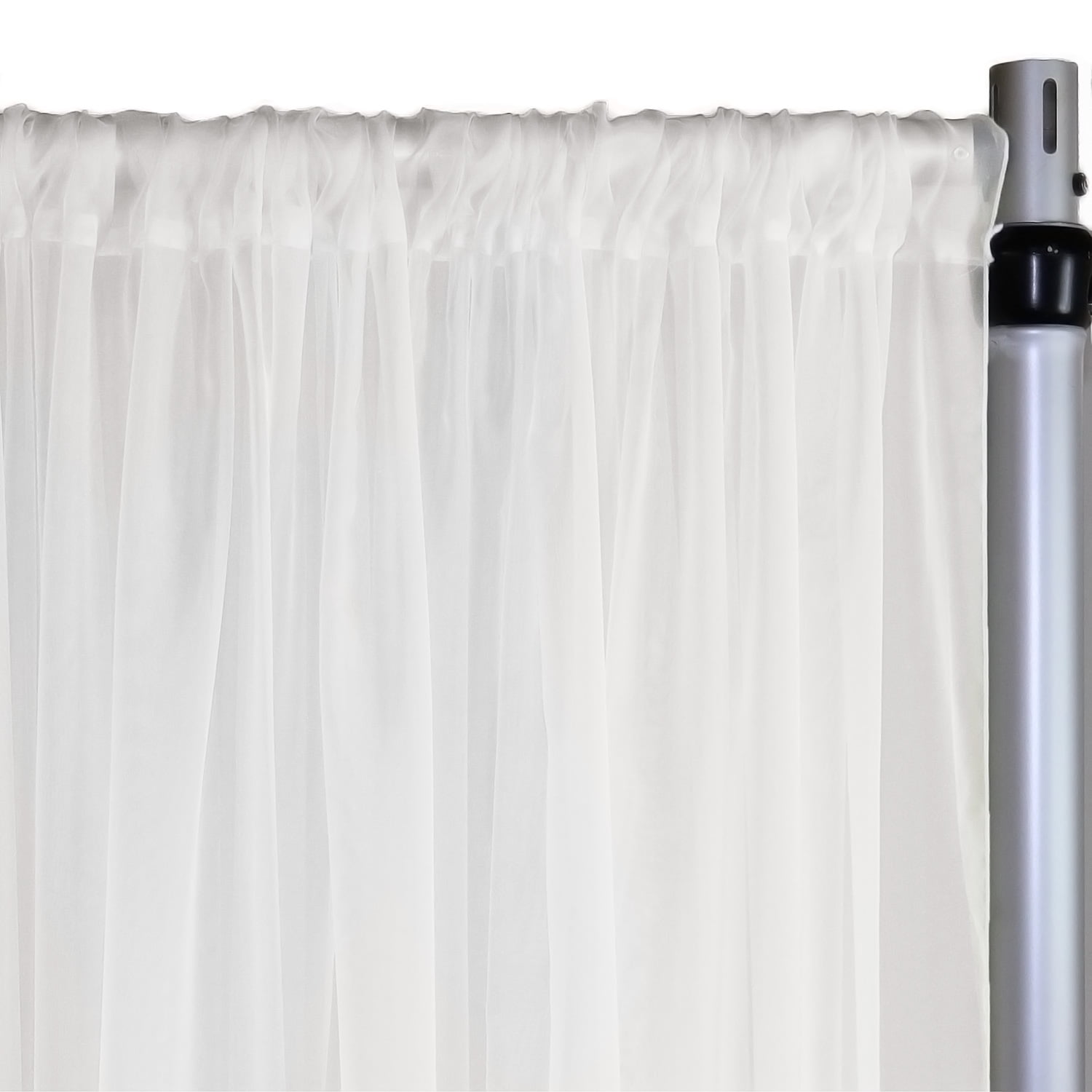 Your Chair Covers Voile Sheer Drape/Backdrop 14 ft x 116 Inches White