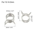 thumbnail image 2 of Uxcell Spring Hose Clamp, 65Mn Steel 12mm Low Pressure Air Clip Clamps Fuel Lines Vacuum Hoses, Nickel Plated, 10 Pack, 2 of 6