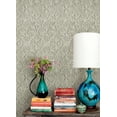 thumbnail image 3 of Chesapeake Karachi Taupe Wooden Damask Wallpaper, 20.5-in by 33-ft, 3 of 5