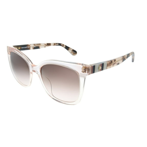 Kate Spade New York Women's Cat Eye Sunglasses, Peach/Brown