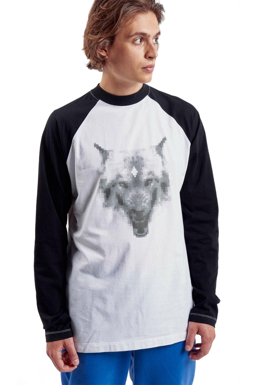 Marcelo Mens Cross Wolf Long Sleeve T-Shirt Grey - NWT $300 Walmart.com