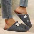 thumbnail image 4 of EKVAHL Orthopedic Slippers for Women, Fluffy Plush Arch Support Slip On House Shoes, Closed Toe Indoor Bedroom Daily Slippers Gray, 4 of 5