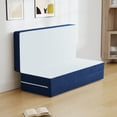 thumbnail image 3 of GELBIY Full Folding Mattress, 6 Inch Tri Fold Memory Foam Mattress with Washable Cover, Foldable Mattress Topper with Non Slip Bottom, Pressure Relief,Full 73"X 52"X 6", Blue, 3 of 5