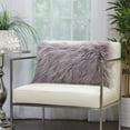 thumbnail image 3 of Nourison Faux Fur Solid Lavender Decorative Throw Pillow , 14" x 24", 3 of 3