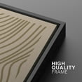 thumbnail image 5 of IDEA4WALL Framed Canvas Print Wall Art Set of 3 Abstract Beige Line Wave Vintage Illustration Wall Decor Retro Contour Map Design Prints Fine Art Chic Minimal Artwork - 24"x36"x3 Black, 5 of 5