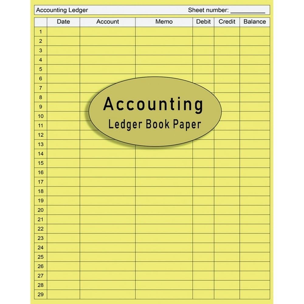 General Ledger Accounting Book: Accounting Ledger Book Paper: Financial ...