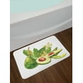 thumbnail image 2 of Avocado Bath Mat, Watercolor Style Healthy Green Fruit, Plush Bathroom Decor Mat with Non Slip Backing, 29.5" X 17.5", White Fern Green, by Ambesonne, 2 of 2