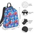 thumbnail image 2 of Fuzoiu Bright Flowers Print Lightweight Daypack,Weekender Bag for Men and Women, Travel Backpack with Padded Straps for School, Travel & Work, 2 of 7