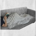 thumbnail image 5 of Moustache Soft Flannel Fleece Blanket, Rhythmic Dots Facial Hair Mustache Classical Style on Plain Backdrop, Cozy Plush for Indoor and Outdoor Use, 50" x 60", Charcoal Grey and White, by Ambesonne, 5 of 5