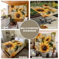 thumbnail image 6 of Yellow Sunflower Tapestry for Bedroom Wall Hanging Tapestry, Watercolor Retro Floral Plant Leaf Ceiling Backdrop Tapestries Poster Blanket Wall Decor for Teens Room Living Room Dorm 51" x 59", 6 of 8