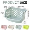 thumbnail image 3 of Gnwei Plastic Storage Bins and Baskets, Classroom Organizer Bins with Built-in Handle, Household Colorful Pantry Shelf Organization Container for Office Bedroom Countertop, 3 of 8