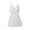 White, variant on JSGEK Sexy Babydoll Lingerie Set for Women Criss Cross Bustier Top with Pleated Mini Skirt and Garter Strap Intimate Nightwear Red M