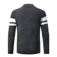 thumbnail image 3 of LOVZFMLL Sweaters for Men, Striped Acrylic Turtleneck Ribbed Pullover, Fashion Basic Everyday Layering Shirt, Fall Clothes, Warm Winter Tops, 3 of 8