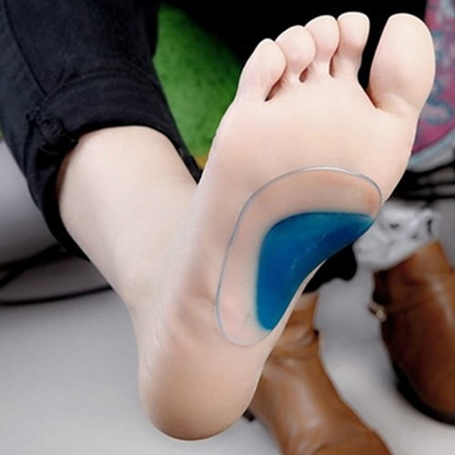 Soumake Soft Gel Orthotic Arch Support Cushion Insoles Pain Relieve Flat Feet Corrector