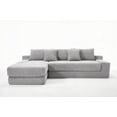 thumbnail image 3 of Modern Corduroy L-shaped Compression Sofa for Living Room - 85×80×75cm, No Assembly, 3 of 17