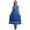 Blue, variant on Dark Gray Floral Anarkali Dress Mandarin Collar Sleeveless Kurtis for Women Print Maxi Dress Large