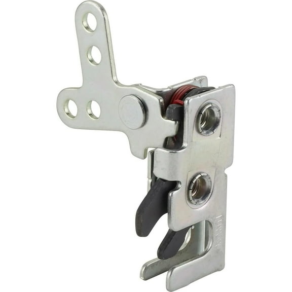 Speedway Motors Universal Mini Bear Jaw Car Door Latch Left Hand, Rotary Safety Latch for Model A and T Doors, Zinc Plated Steel, Slim Profile Universal Fit