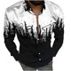 thumbnail image 1 of Hombres Casual Botones 3D Digital Stream Color Print Turndown Camisa de cárdigan de manga larga Pompotops  oipoqjl28619, 1 of 3