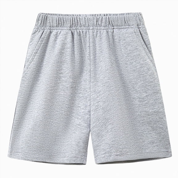 WUANDIXFA Athletic Basketball Boys Shorts for 2T 3T 4T 5T 6T 7T, Kids Youth Teen Soccer Running Sports Shorts with Pockets,Grey,2-3 Years