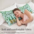 thumbnail image 5 of St. Patrick's Day Body Pillow Covers 20"x54", Gnomes Shamrock Clovers Blue Stripes Soft Brushed Microfiber Breathable Throw Pillow Covers, Decorative Pillowcase with Zipper for Couch Sofa Bedroom, 5 of 9
