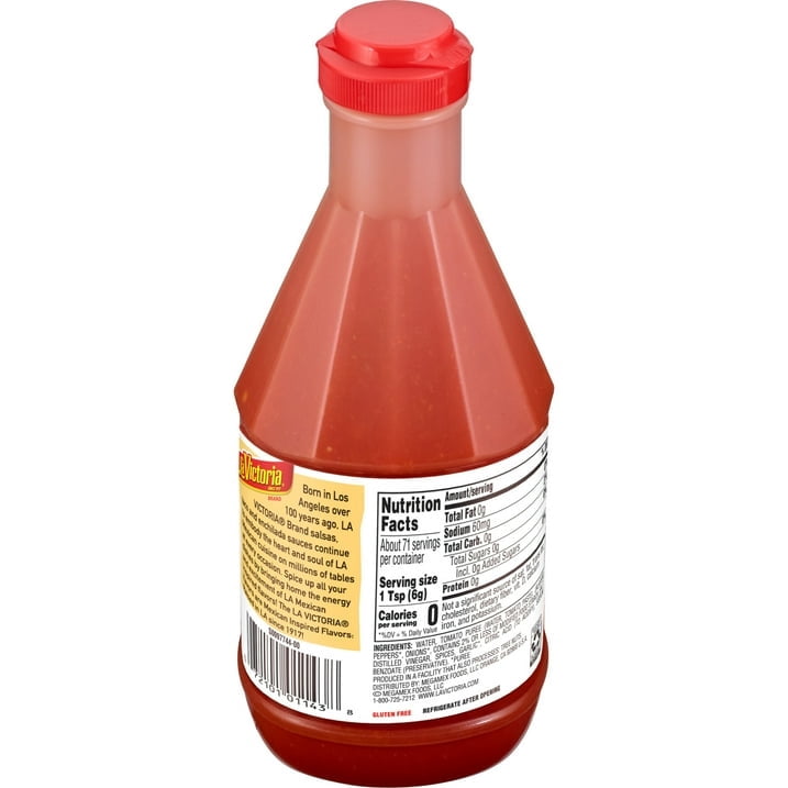 LA VICTORIA SALSA BRAVA Hot Sauce, Shelf Stable, 15 oz Plastic Squeeze Bottle(2 Packs)