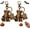 2pcs, variant on Vintage Patchwork Ghost Keychain with Pumpkin Bucket & Tombstone Charms, Halloween Spirit Boo Crew Spooky Metal Key Ring Accessory for Holiday Gift & Daily Bag Decor
