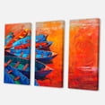 thumbnail image 3 of Designart ' Boats During Warm Sunset Resting On The Water V ' Nautical & Coastal Canvas Wall Art Print, 3 of 3