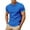 Blue, variant on Mens T-shirts Short Sleeve Crewneck Tops Solid Marathon Election Race Night Running Sporty Casual T Shirts for Man Black L