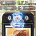 thumbnail image 5 of 7-in-1 Multifunction Oven, 12.5QT Capacity with Dual Knob Control, 450°F Adjustable Temp & 60-Min Timer, Black, 5 of 8