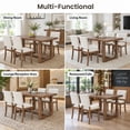 thumbnail image 4 of Leovanni 5pcs Dining Table Set, 59inch Rectangle Dining Table 4 Chairs, Walnut, 4 of 8