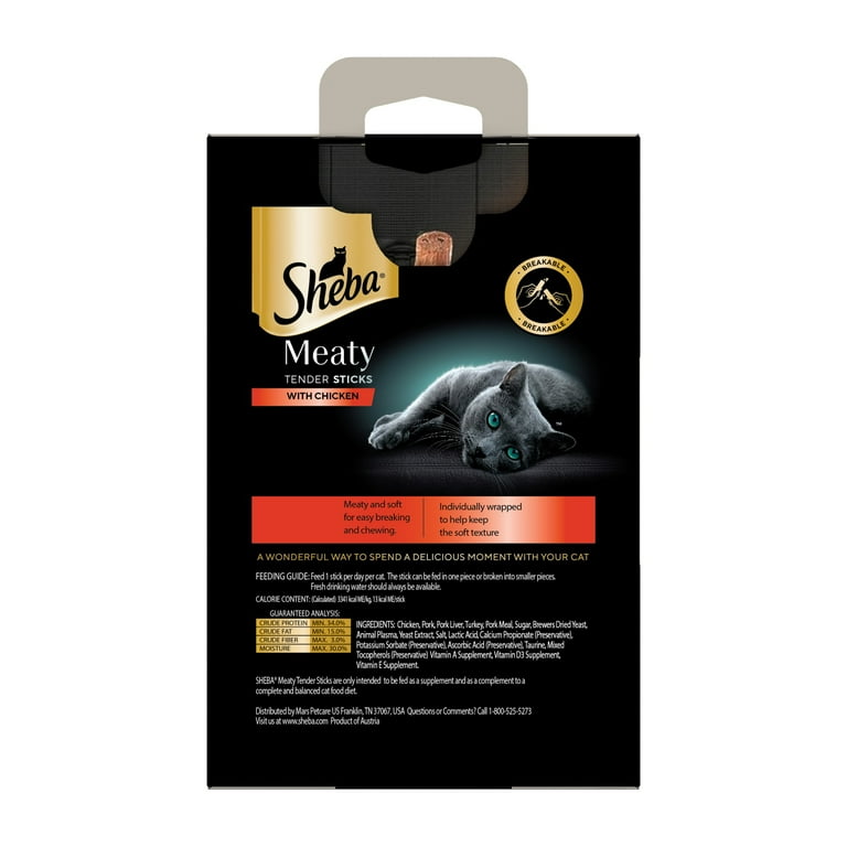 Sheba Meaty Tender Sticks Chicken Cat Treats, 15 Count photo 2