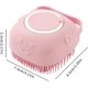thumbnail image 4 of Cepillo de baño para mascotas con pinza de goma, cepillo de masaje para champú para gatos y perros, ideal para el aseo durante la ducha o el baño (rosa)., 4 of 5