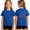 Blue-01, variant on Girls Tshirts Size 1-2Y Kids Independence Day-Themed Print Short Sleeve Crew Neck Holiday Top Girl Tops