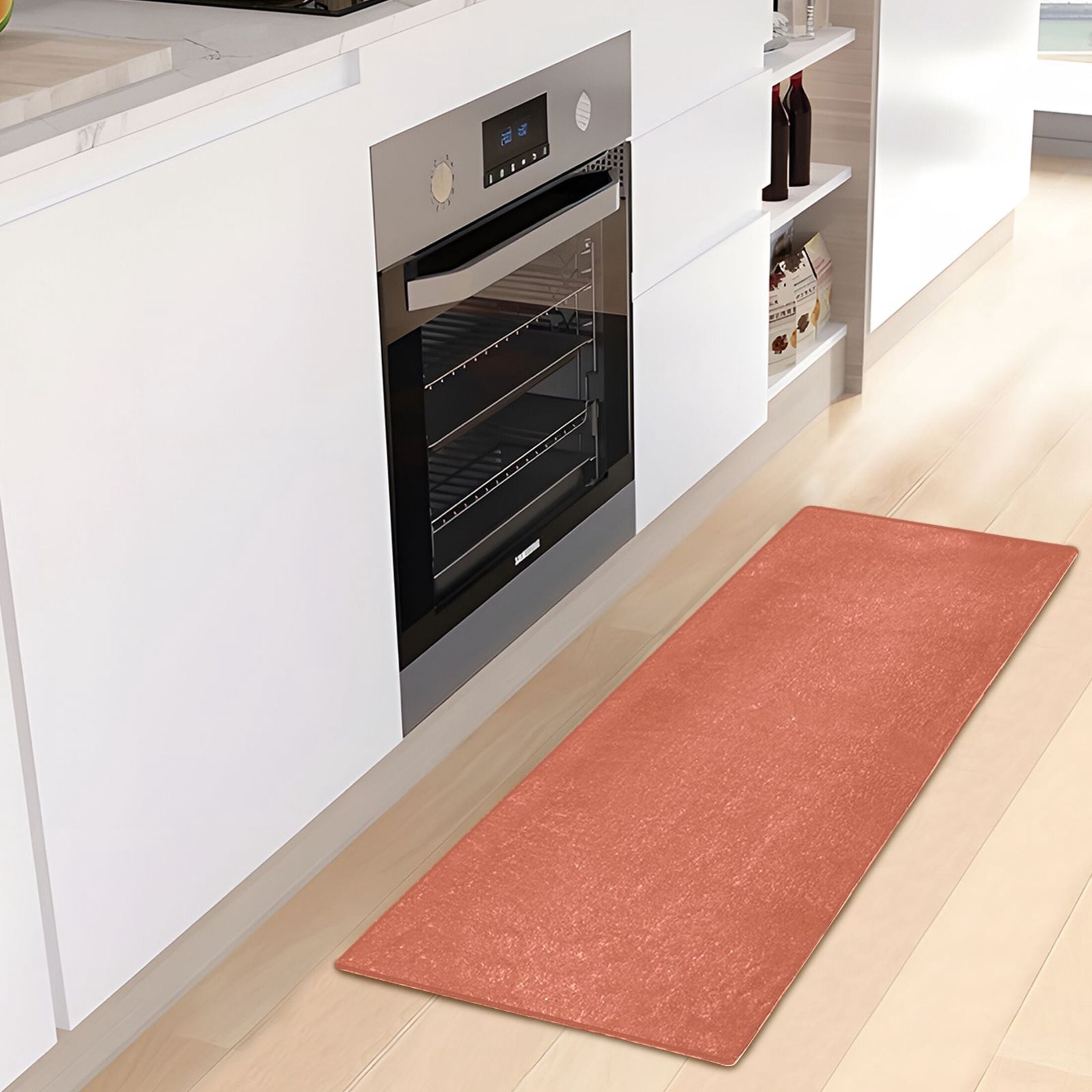 Rust Red Bath Mat 39x20 Non-Slip Bathroom Rugs Absorbent Soft Plush Quick Dry for Tub Shower Kitchen Home Decor