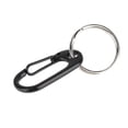 thumbnail image 2 of Mosquetón de liberación rápida de aleación para exteriores, llavero con hebilla, accesorio de escalada (negro), 2 of 5