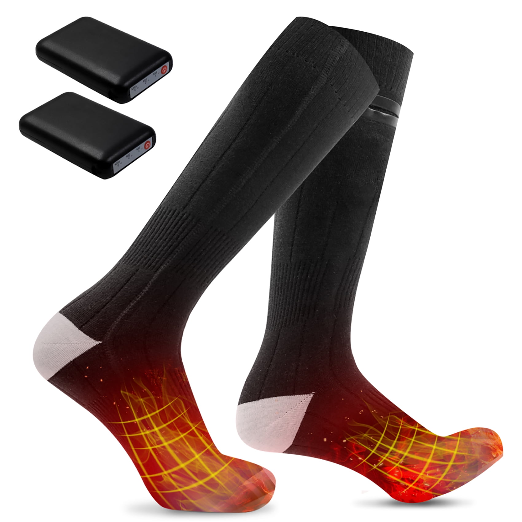 Women Men Electric Heated Socks Rechargeable Battery 4000mAh Winter Foot Warmers 