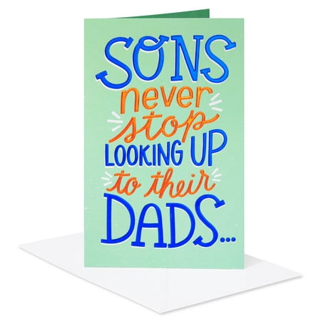American Greetings Father's Day Card from Son (Looking Up To Dad)
