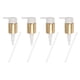 thumbnail image 1 of 4 Piezas Cabezas de Bomba de Dispensador de Jabón, Reemplazo de Bombas de Jabón de Mano Clip-on para Botellas de Loción y Champú de Tamaño de Cuello Estándar 24/410, Dorado Blanco, 1 of 7