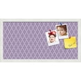 thumbnail image 2 of PinPix ArtToFrames 10x22 Custom Cork Bulletin Board Quatrefoil Lt Pur   Poster Board Has a Fabric Style Canvas Finish, Framed in Satin White Frame (PinPix-489), 2 of 6