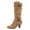 Yellow, variant on PEASKJP Womens Fashion Boots Mid Calf Chunky Heels Patent Leather Boots,Black 41