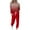 Red B, variant on Stamzod Sweatsuit for Women Long Sleeve Crewneck Pullover Tops and Long Pants Tracksuit Classic Stripe Color Block Causal Fall 2 Piece Lounge Sets on