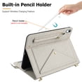 thumbnail image 7 of Handbag Case for iPad 10 Gen 10.9 inch 2022,ipad 10th Generation Case with Pencil Holder, Folio Stand PU Leather Crossbody Shoulder Hand Strap Card Pockets Magnetic Envelope Wallet Cover,Beige, 7 of 7